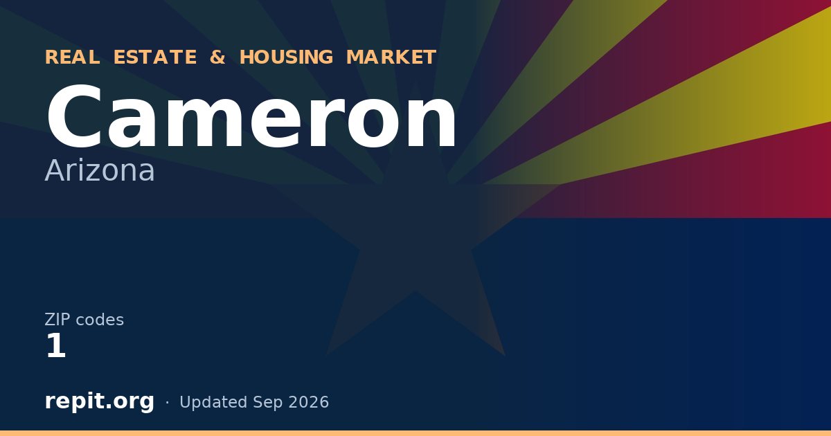 Cameron, AZ real estate and housing market — 1 ZIP code