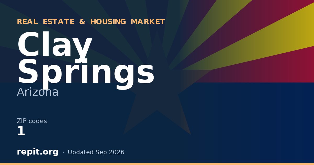 Clay Springs, AZ real estate and housing market — 1 ZIP code