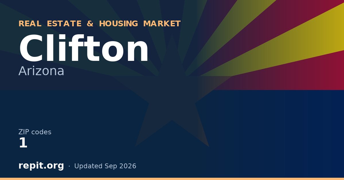 Clifton, AZ real estate and housing market — 1 ZIP code