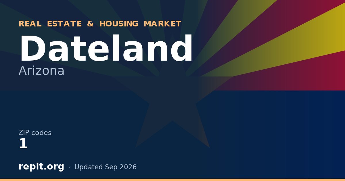 Dateland, AZ real estate and housing market — 1 ZIP code