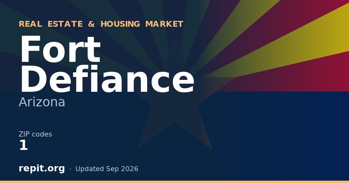 Fort Defiance, AZ real estate and housing market — 1 ZIP code
