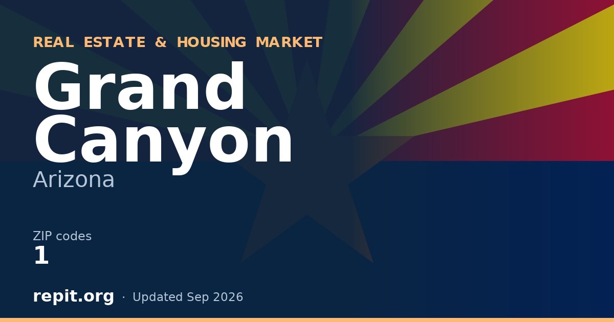 Grand Canyon, AZ real estate and housing market — 1 ZIP code