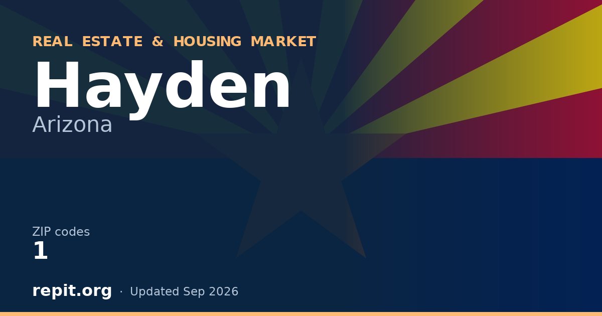 Hayden, AZ real estate and housing market — 1 ZIP code