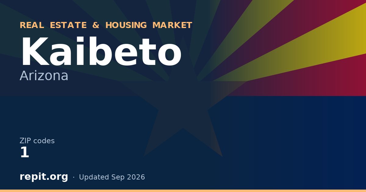 Kaibeto, AZ real estate and housing market — 1 ZIP code