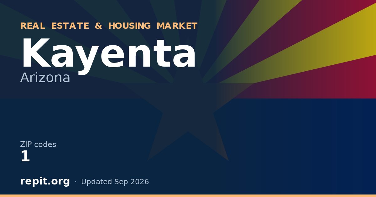 Kayenta, AZ real estate and housing market — 1 ZIP code