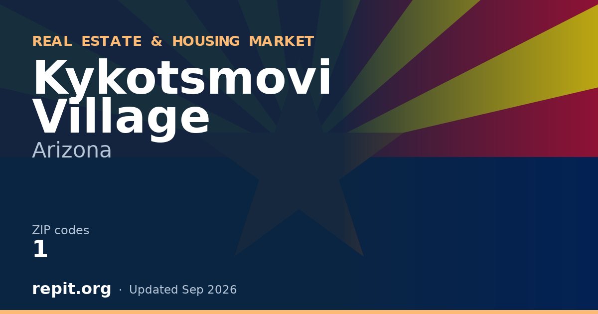 Kykotsmovi Village, AZ real estate and housing market — 1 ZIP code