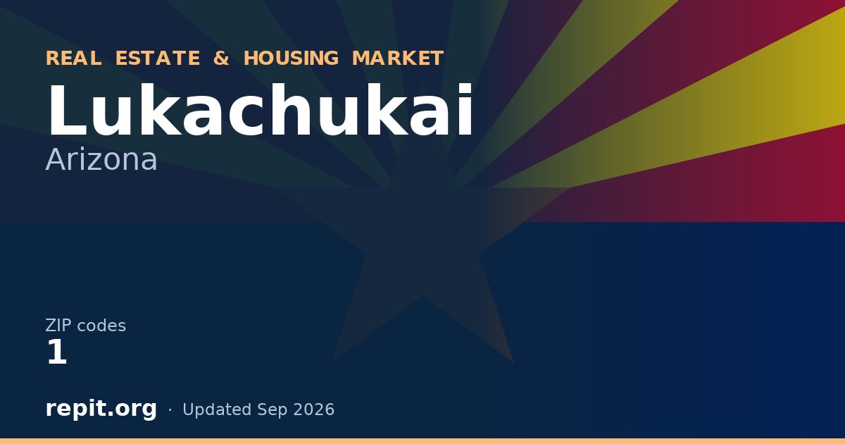 Lukachukai, AZ real estate and housing market — 1 ZIP code