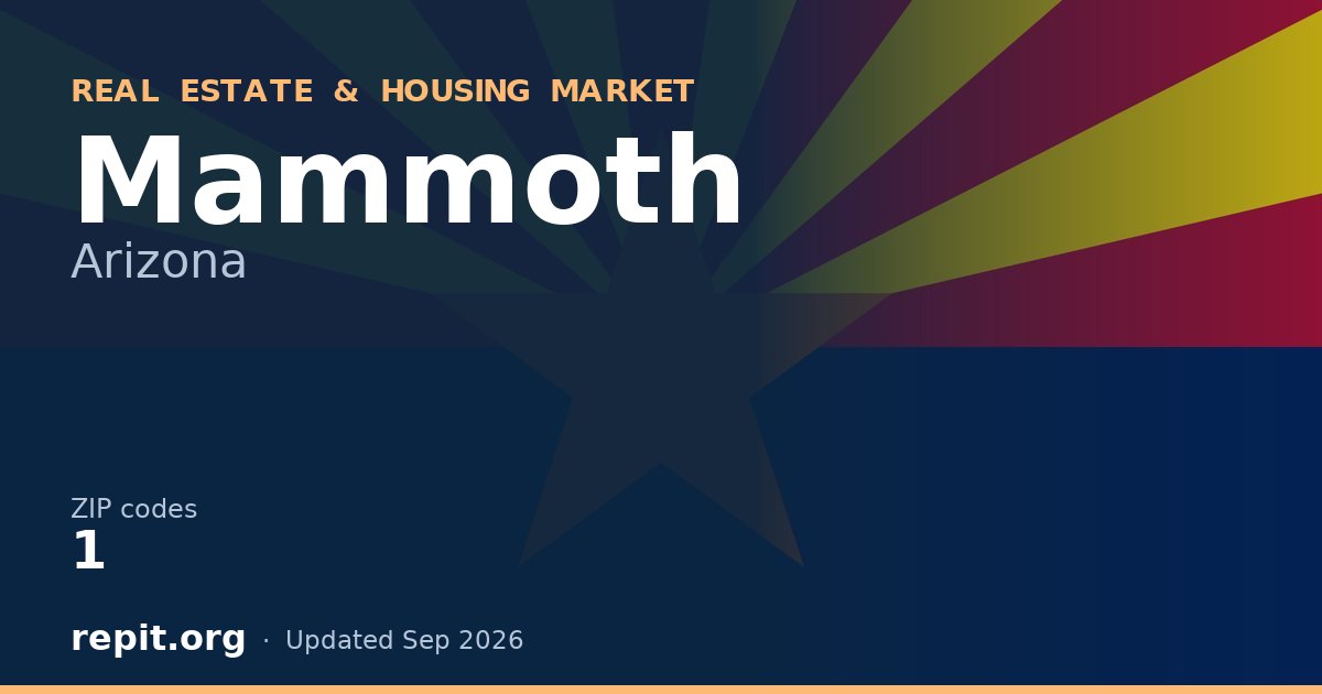 Mammoth, AZ real estate and housing market — 1 ZIP code