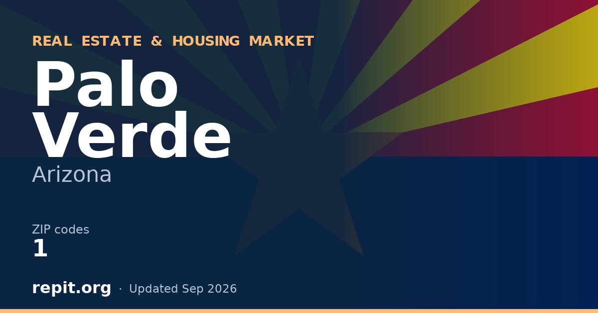 Palo Verde, AZ real estate and housing market — 1 ZIP code