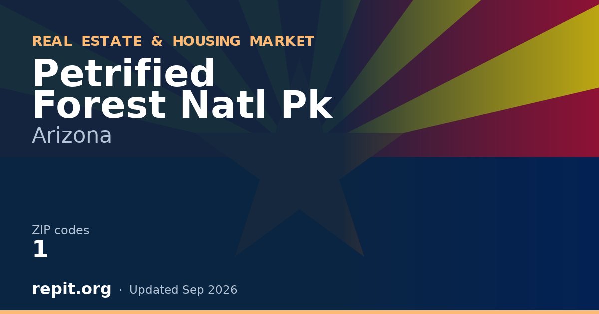Petrified Forest Natl Pk, AZ real estate and housing market — 1 ZIP code