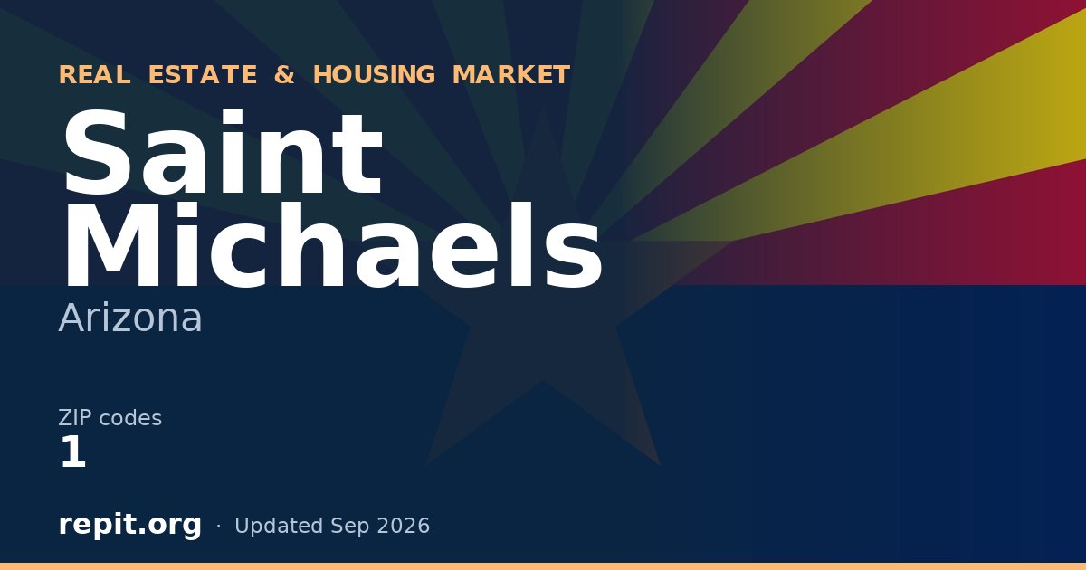 Saint Michaels, AZ real estate and housing market — 1 ZIP code