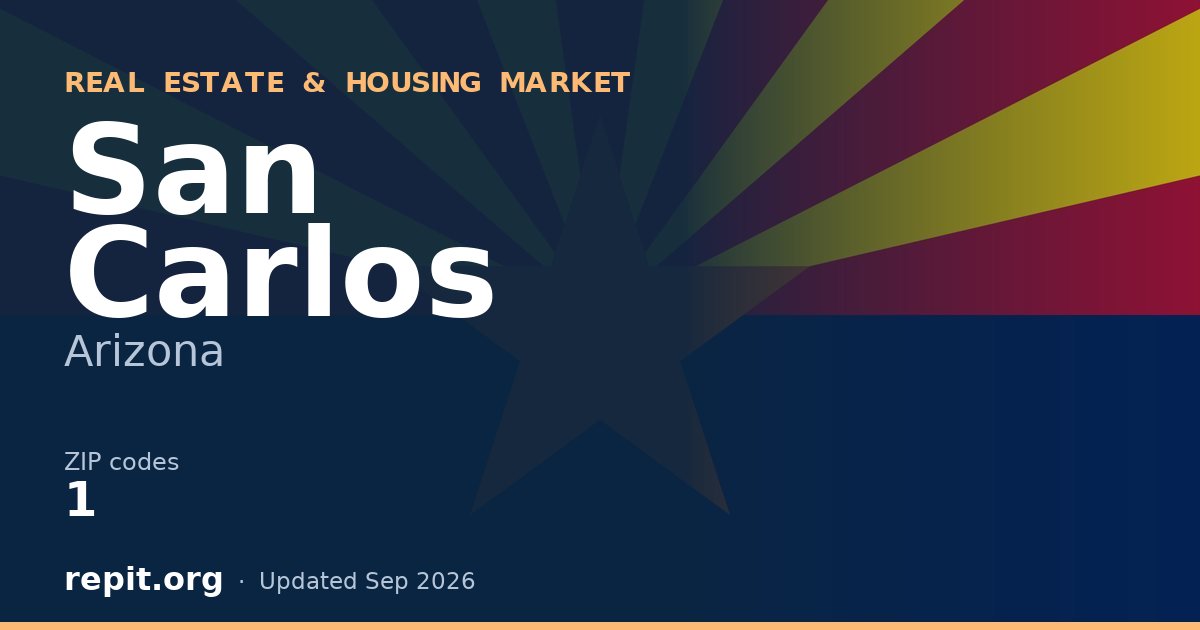San Carlos, AZ real estate and housing market — 1 ZIP code