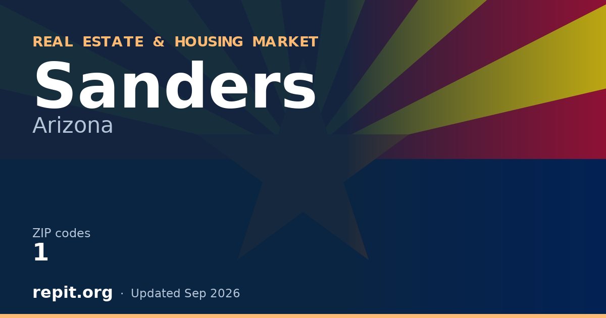 Sanders, AZ real estate and housing market — 1 ZIP code