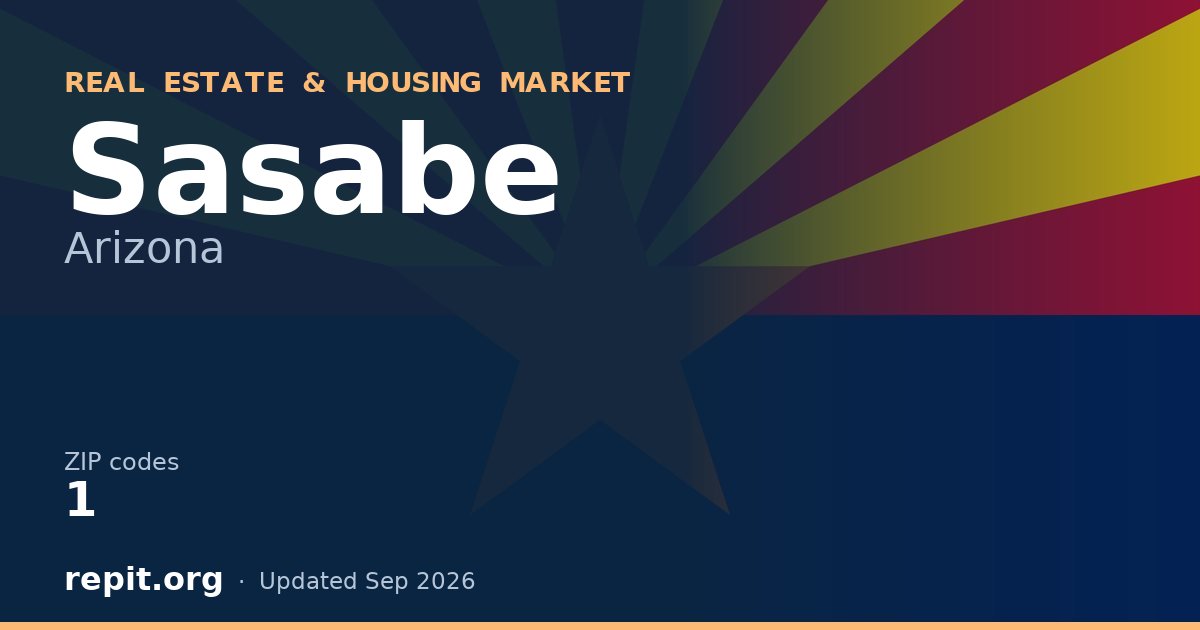 Sasabe, AZ real estate and housing market — 1 ZIP code