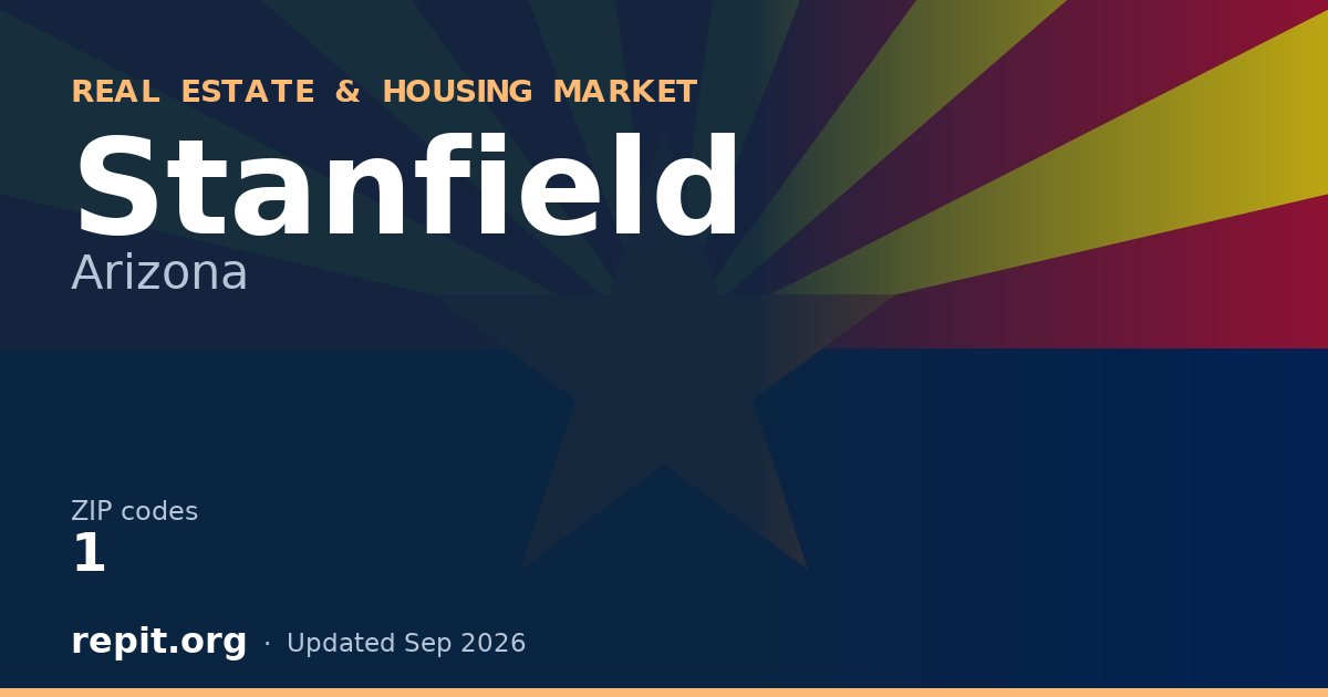 Stanfield, AZ real estate and housing market — 1 ZIP code