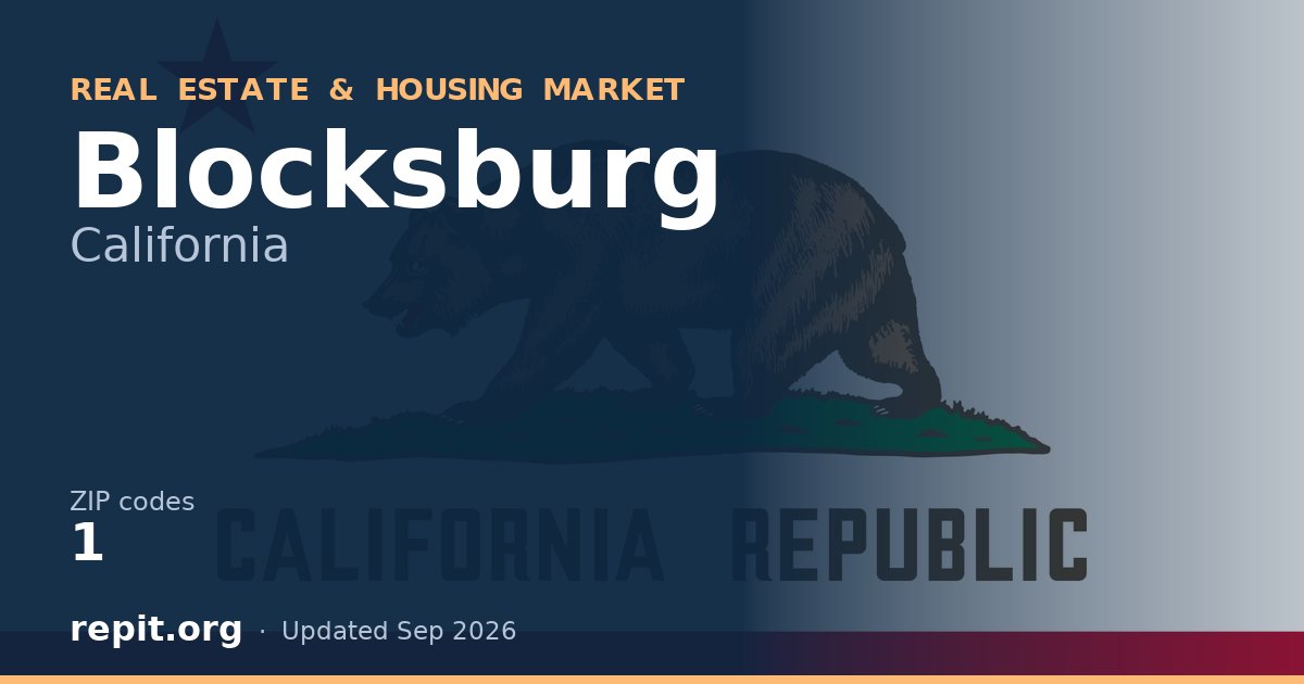 Blocksburg, CA real estate and housing market — 1 ZIP code