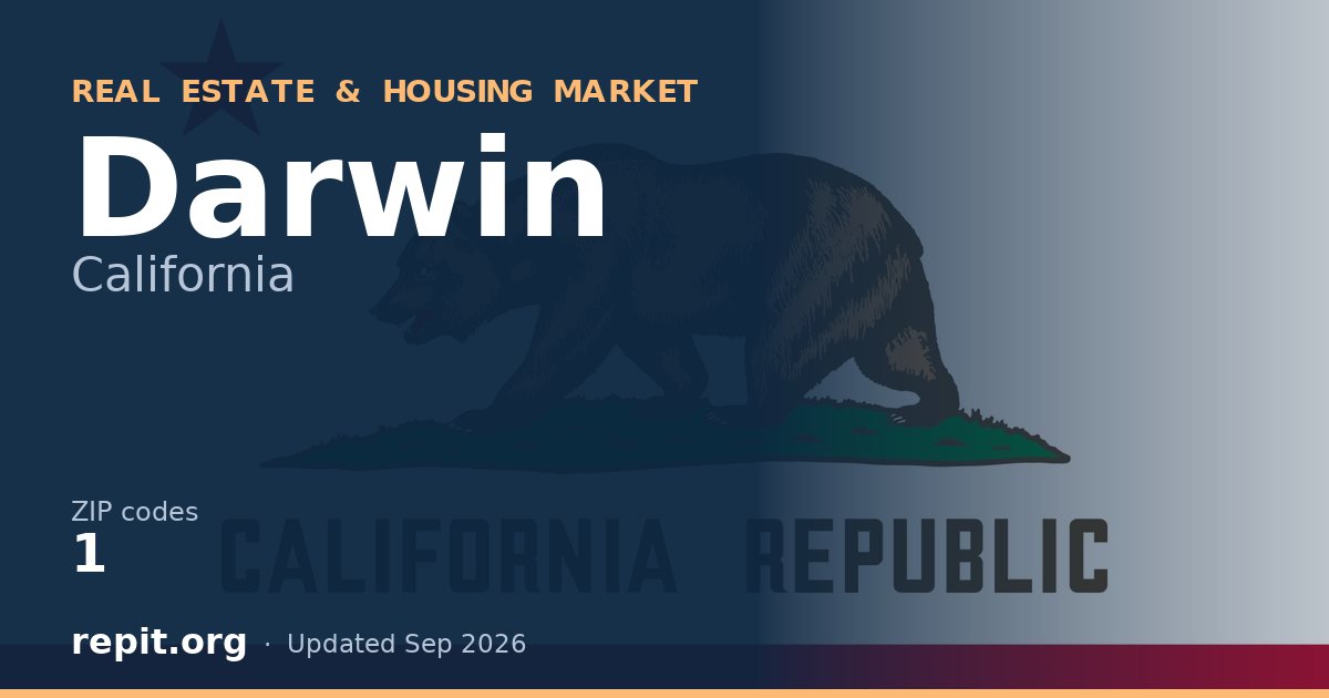 Darwin, CA real estate and housing market — 1 ZIP code