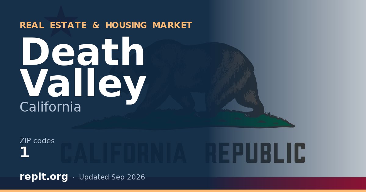 Death Valley, CA real estate and housing market — 1 ZIP code