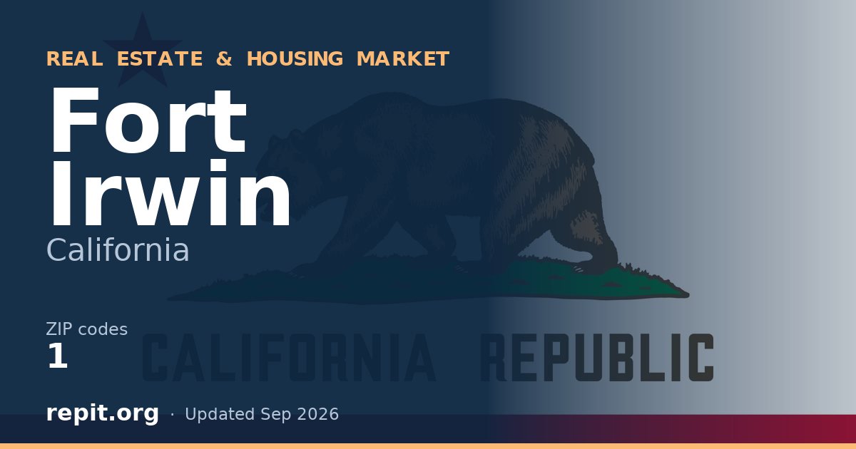 Fort Irwin, CA real estate and housing market — 1 ZIP code