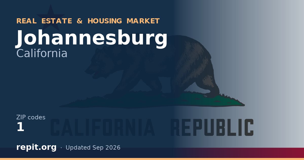 Johannesburg, CA real estate and housing market — 1 ZIP code