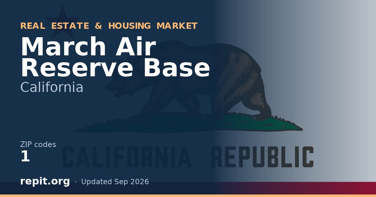 March Air Reserve Base, CA real estate and housing market — 1 ZIP code