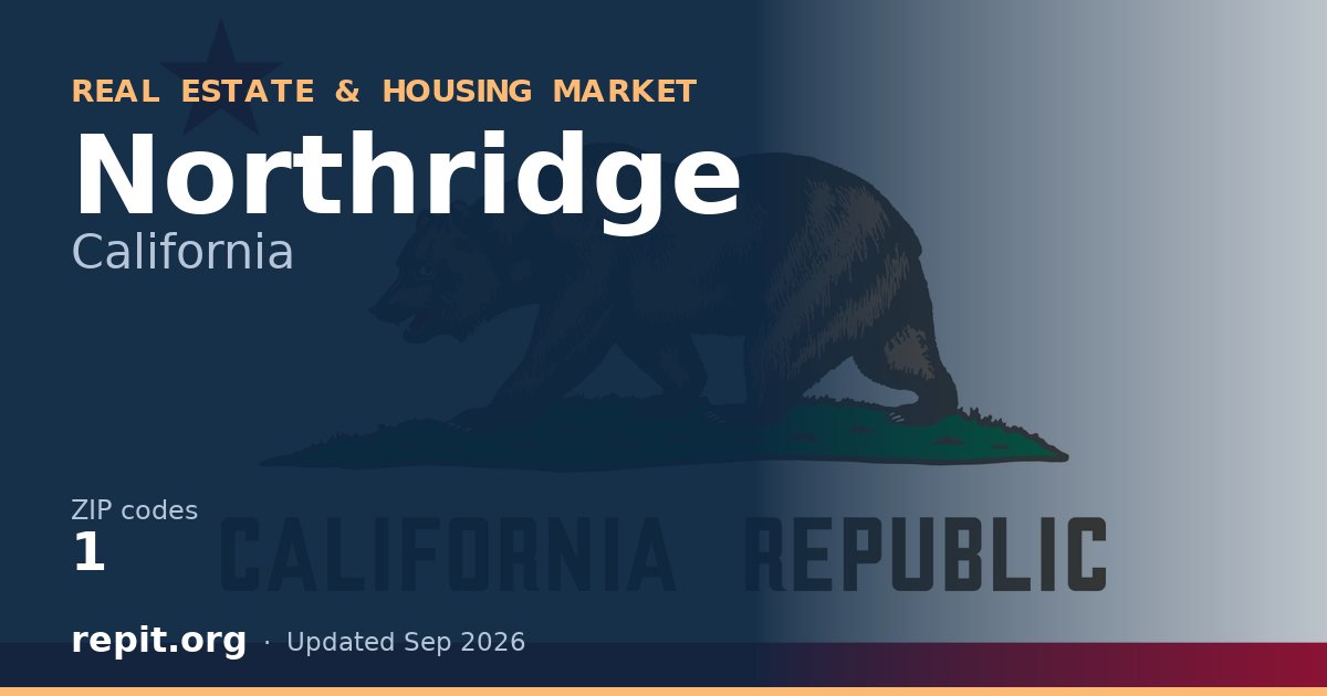 Northridge, CA real estate and housing market — 1 ZIP code