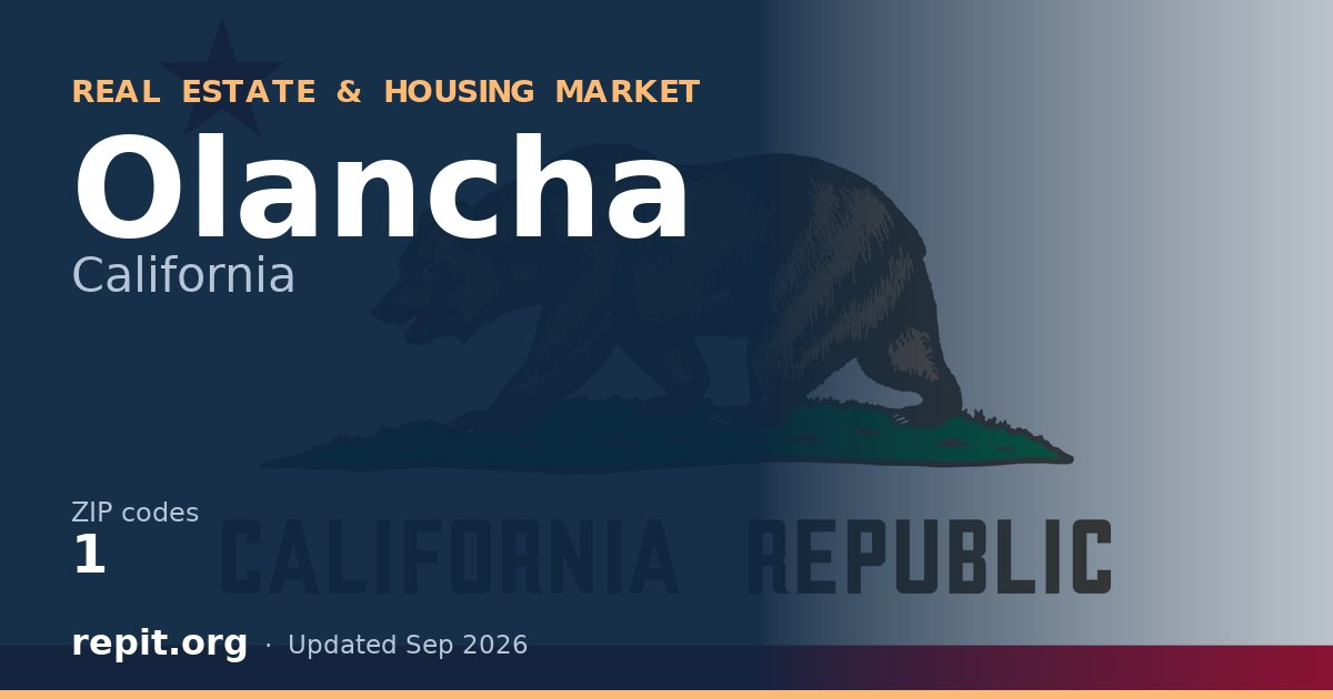 Olancha, CA real estate and housing market — 1 ZIP code