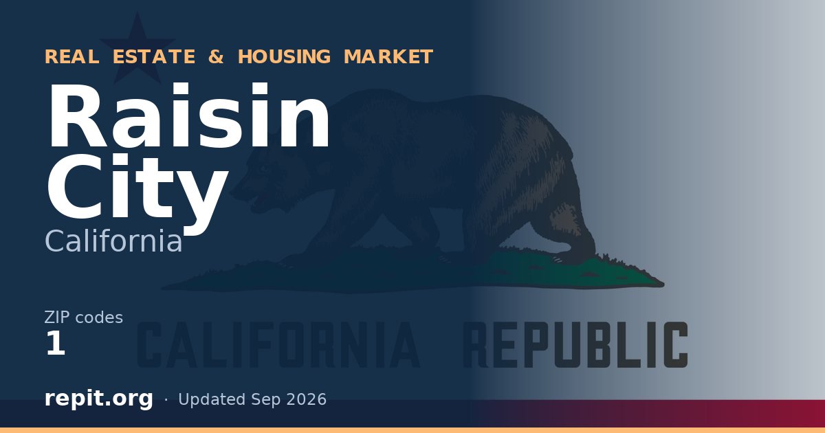Raisin City, CA real estate and housing market — 1 ZIP code