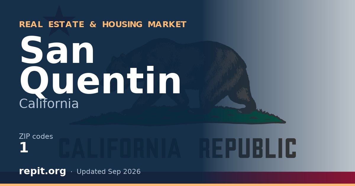 San Quentin, CA real estate and housing market — 1 ZIP code