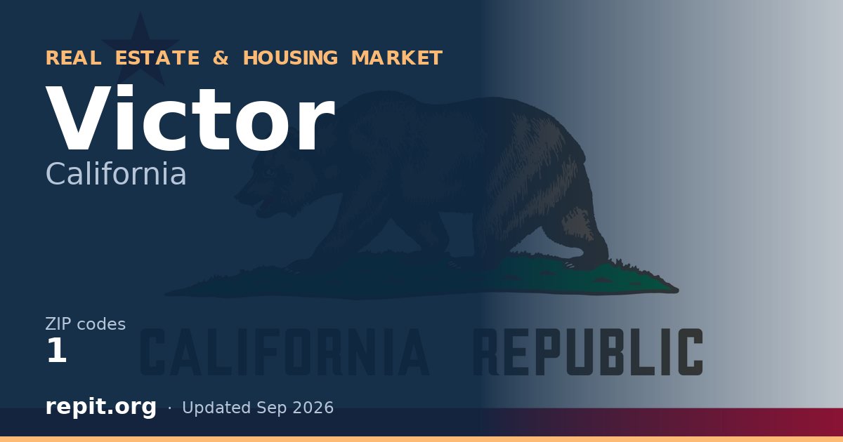 Victor, CA real estate and housing market — 1 ZIP code