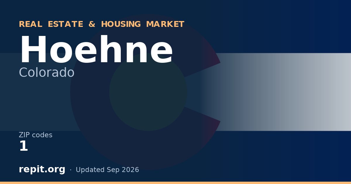 Hoehne, CO real estate and housing market — 1 ZIP code