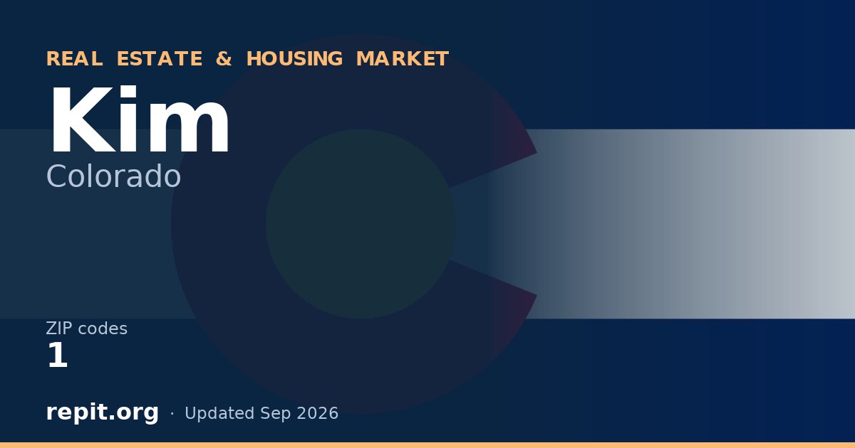 Kim, CO real estate and housing market — 1 ZIP code