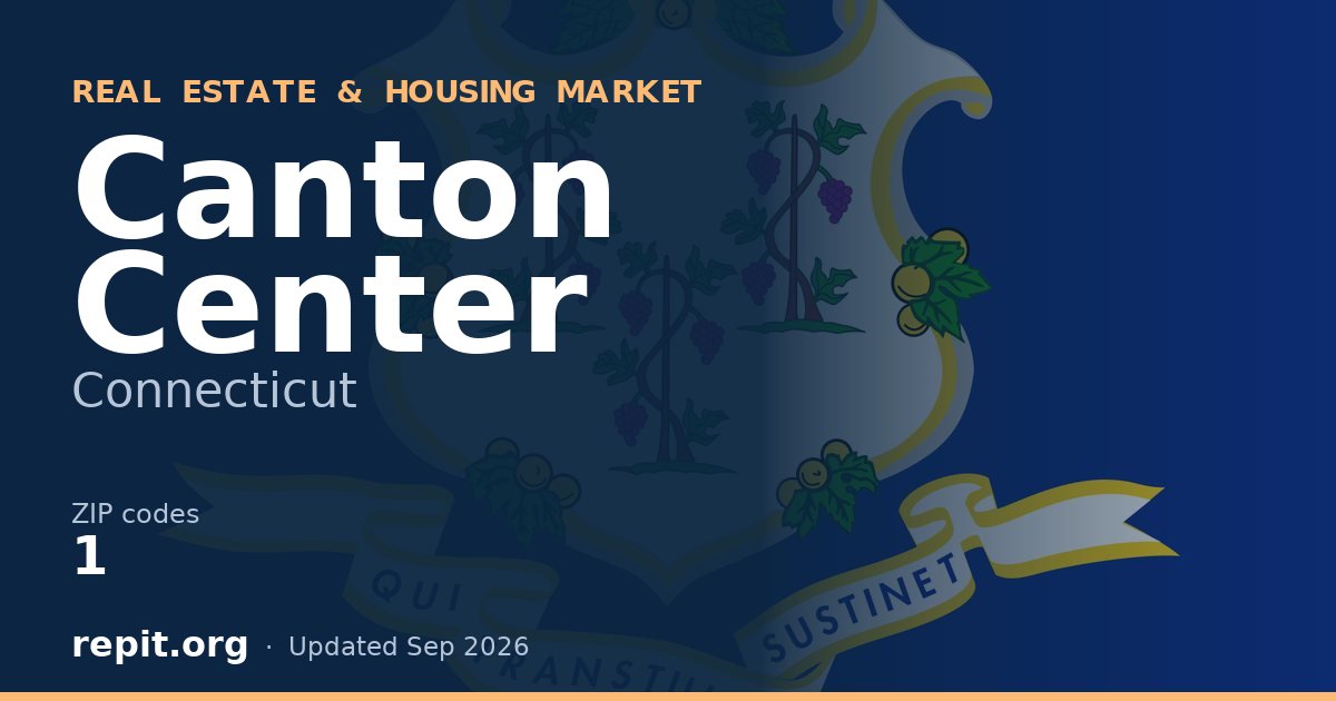 Canton Center, CT real estate and housing market — 1 ZIP code