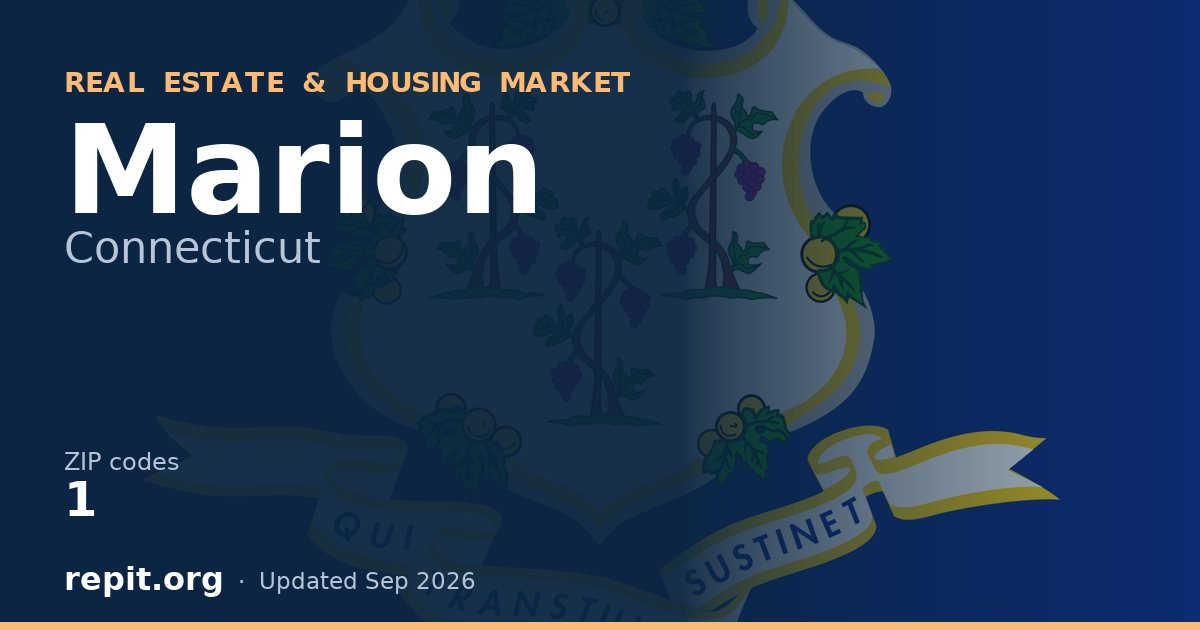Marion, CT real estate and housing market — 1 ZIP code