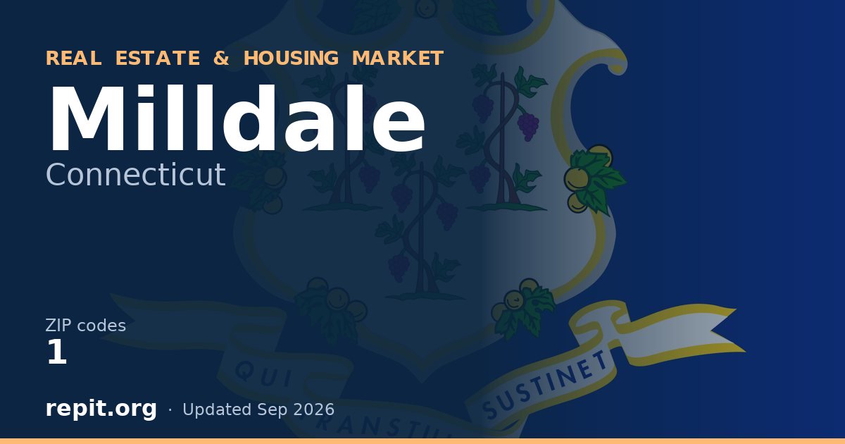 Milldale, CT real estate and housing market — 1 ZIP code