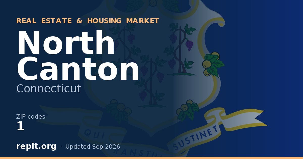 North Canton, CT real estate and housing market — 1 ZIP code