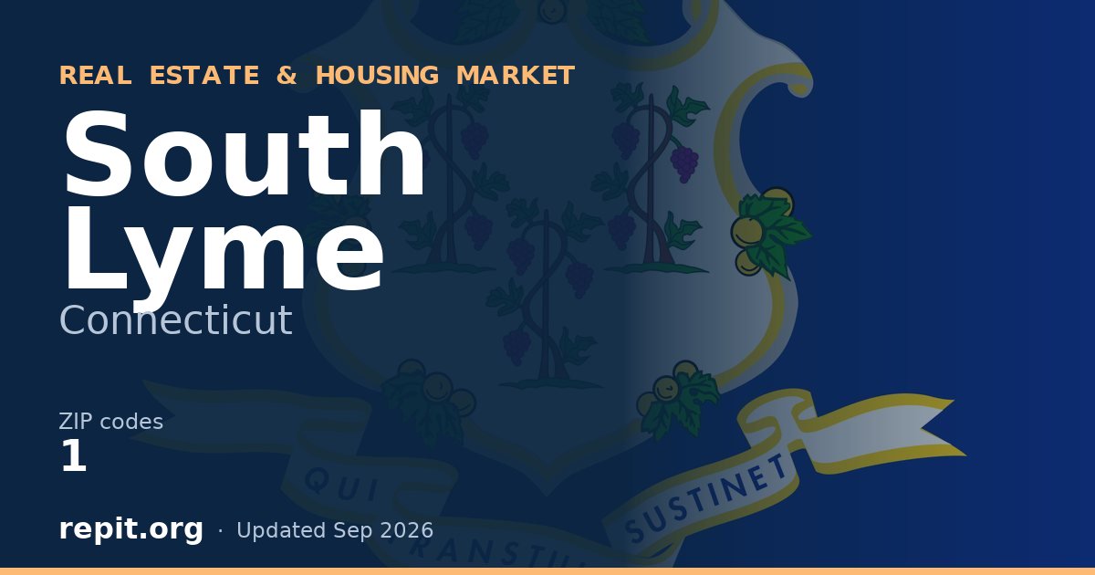South Lyme, CT real estate and housing market — 1 ZIP code