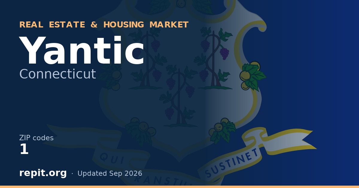 Yantic, CT real estate and housing market — 1 ZIP code