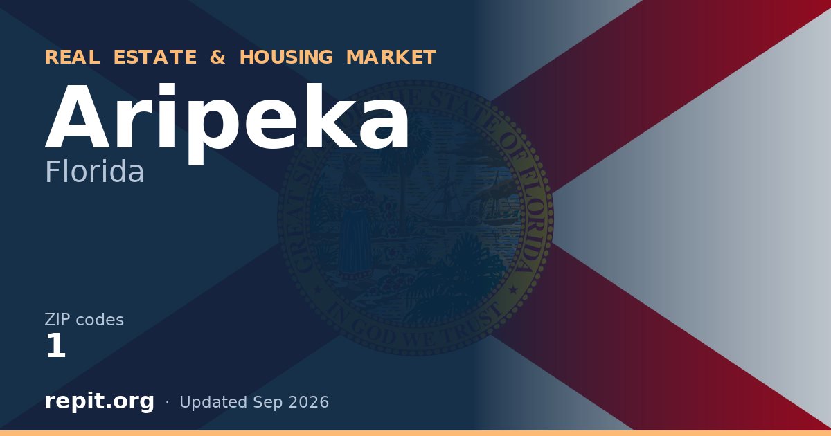 Aripeka, FL real estate and housing market — 1 ZIP code