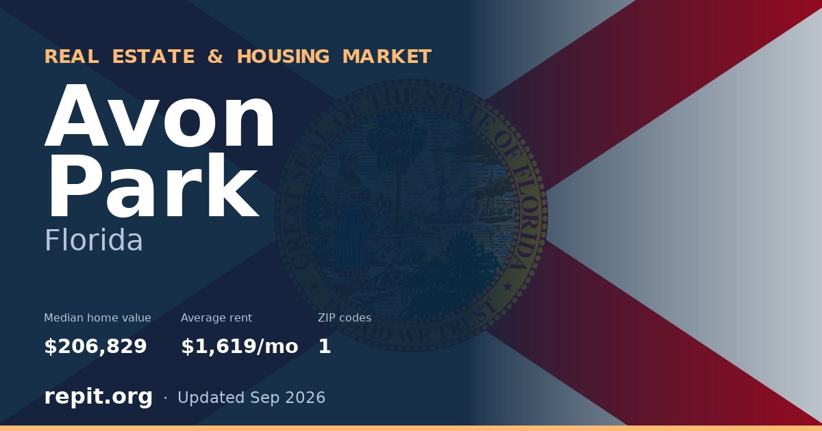 Avon Park, FL real estate and housing market — median home value $206,829, average rent $1,619/mo, 1 ZIP code