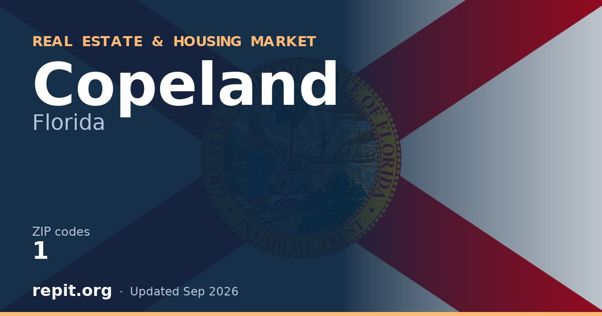 Copeland, FL real estate and housing market — 1 ZIP code