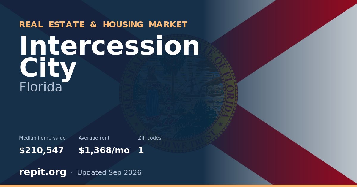 Intercession City, FL real estate and housing market — median home value $210,547, average rent $1,368/mo, 1 ZIP code