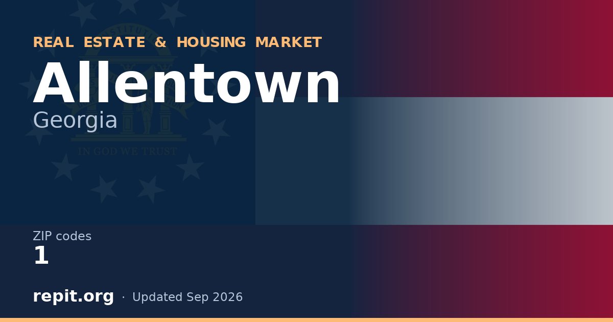 Allentown, GA real estate and housing market — 1 ZIP code