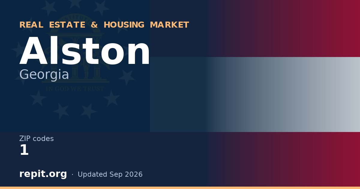 Alston, GA real estate and housing market — 1 ZIP code