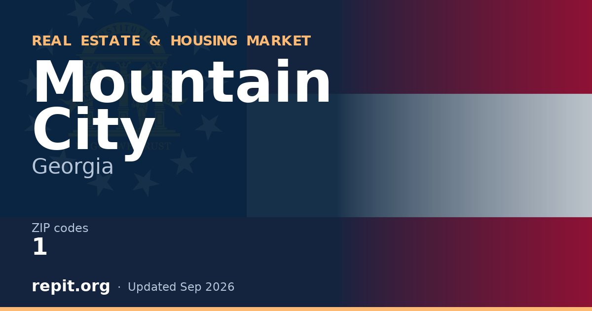 Mountain City, GA real estate and housing market — 1 ZIP code
