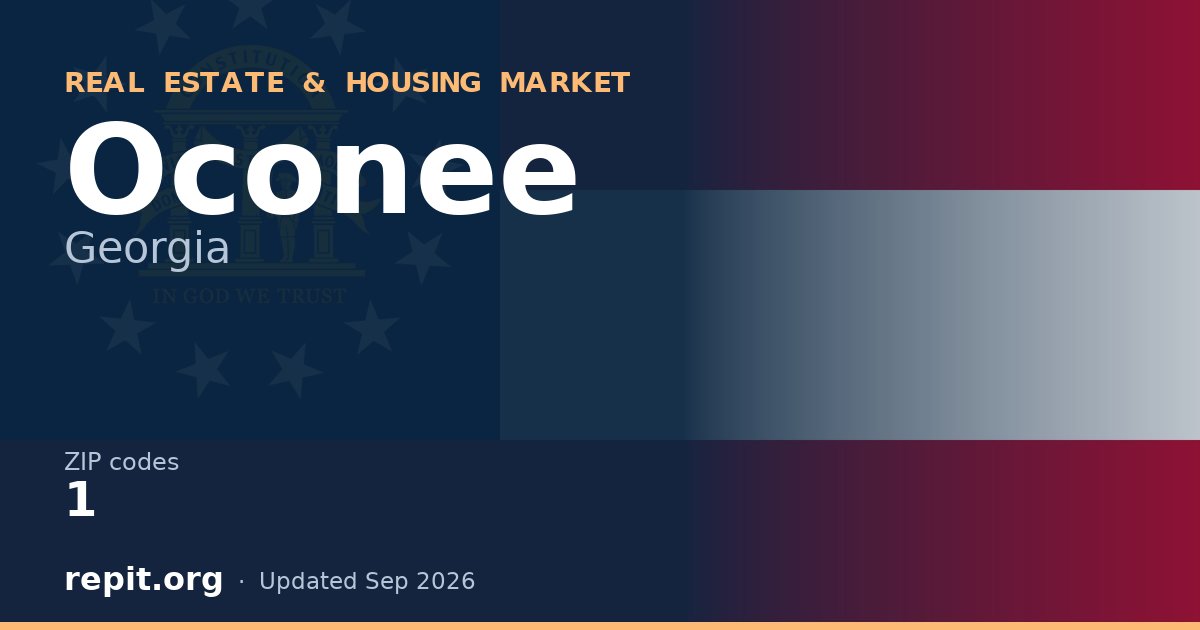 Oconee, GA real estate and housing market — 1 ZIP code