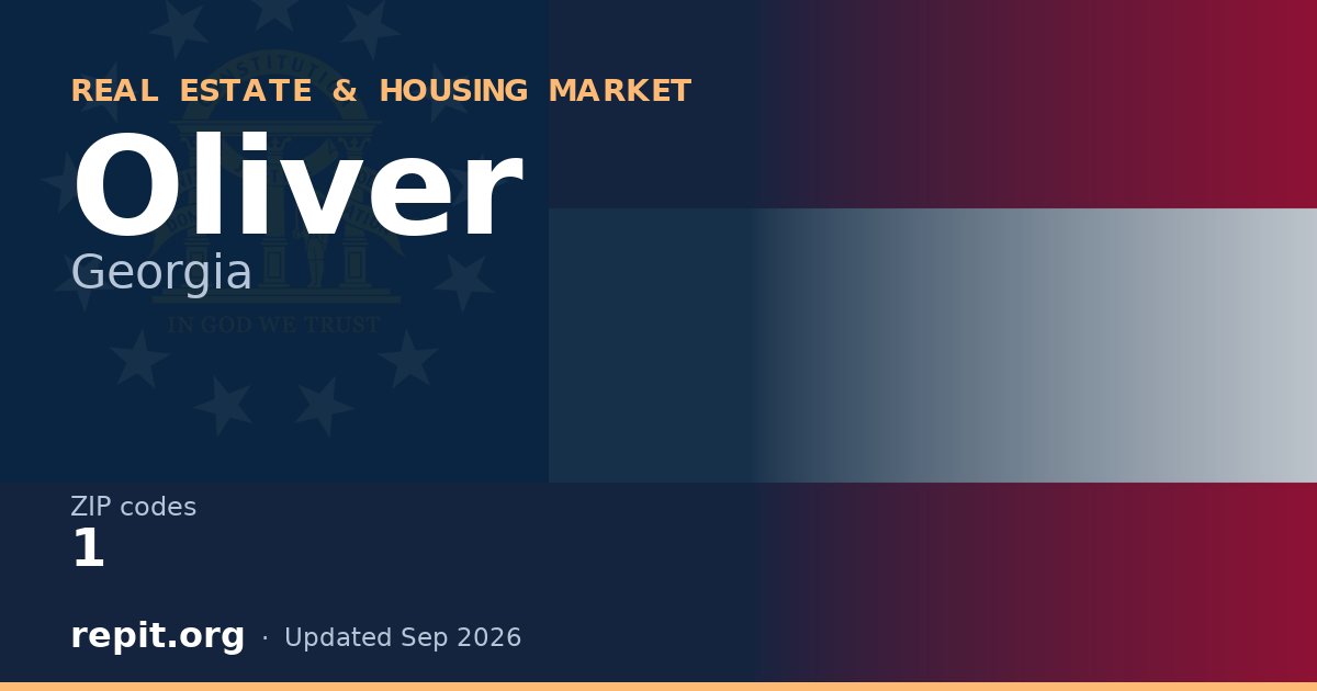 Oliver, GA real estate and housing market — 1 ZIP code