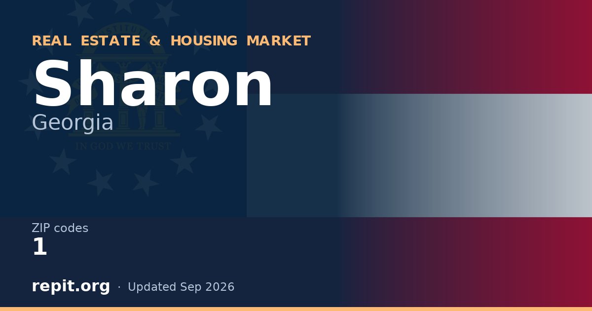 Sharon, GA real estate and housing market — 1 ZIP code