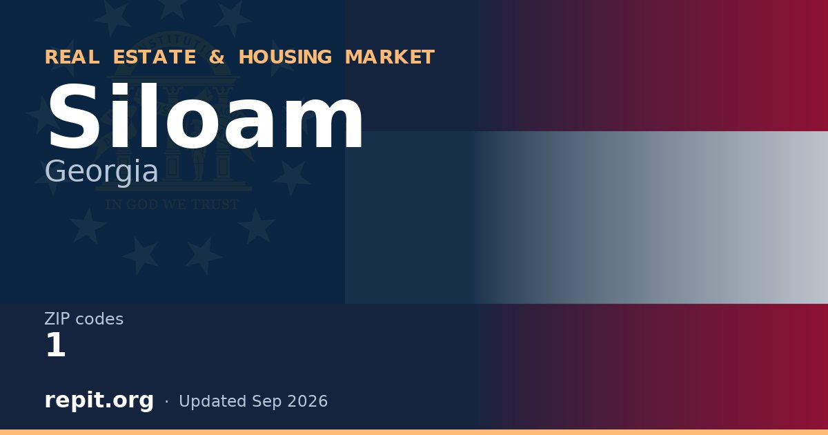 Siloam, GA real estate and housing market — 1 ZIP code