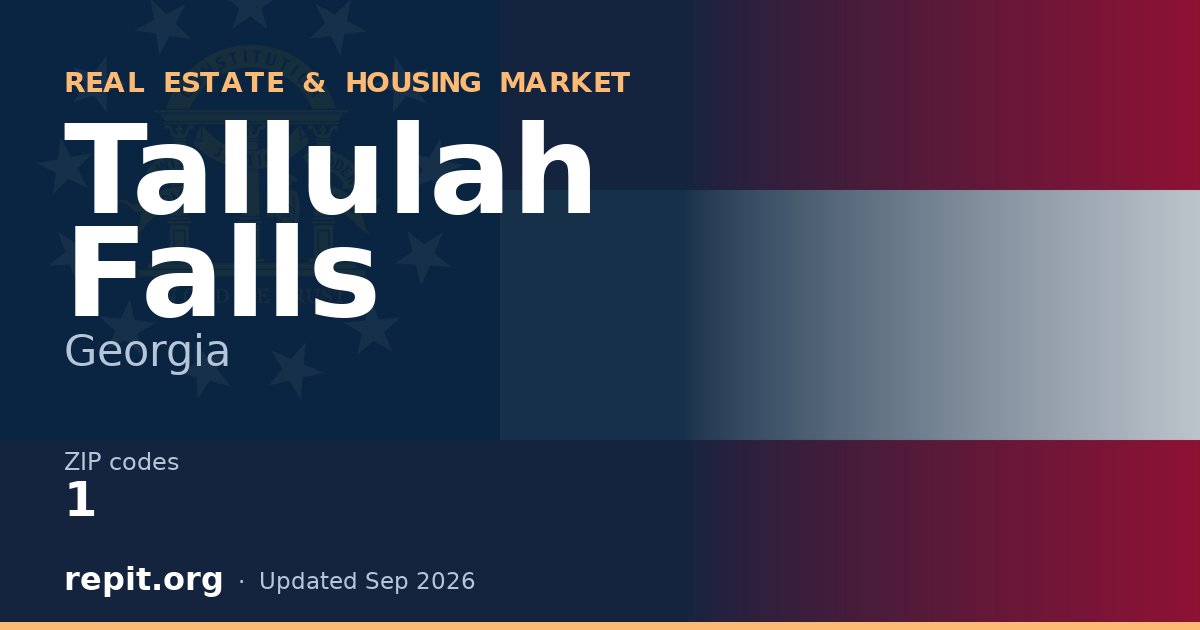 Tallulah Falls, GA real estate and housing market — 1 ZIP code